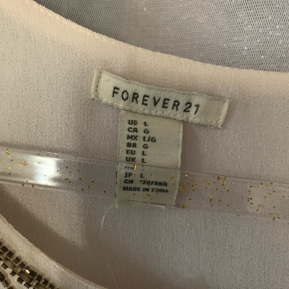 Forever Twenty-one embellished tank top Large Downton Abbey Vibe! - Picture 3 of 12
